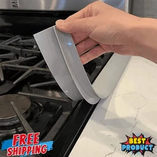 2 Pcs Stove Gap Cover Silicone Kitchen Heat Resistant Oven Counter Gap Filler