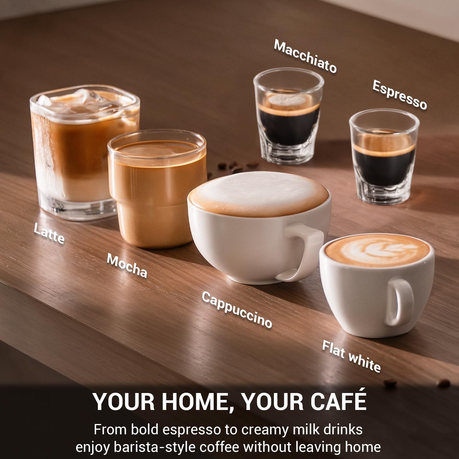 Espresso Machine with Grinder, Espresso Maker with 58MM Portafilter & Milk Fr...