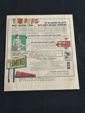 #13a EDMUND SCIENTIFIC COMPANY FACTORY STORE Sunday Comics Section Ad  1977