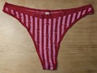 Size Medium High-Leg Thong Victoria's Secret Red Pink Hearts Valentine's Day New — photo 1