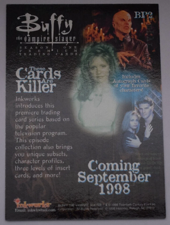 Buffy The Vampire Slayer Season One 1 Promo Card BP2 San Diego Comic Con - Image 2 of 2
