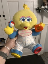 Vintage BUSY 15" BIG BIRD Baby Activity Center Plush Sesame Street PlaySkool EUC