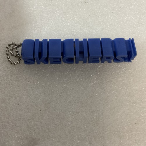 SKECHERS Blue Rubber Logo Keychain Shoe Charm Promo Accessory 3D 4" Long - Picture 2 of 6