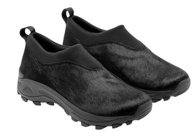 Merrell Moc 3 1TRL Slip 8 Moab Speed Gore Tex Black Trainers Calf Hair Shoe Mens