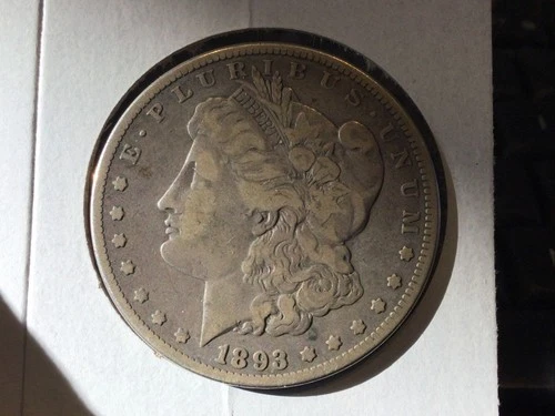 1893-CC Morgan Silver Dollar $1 - VF, Key Date Carson City Mint