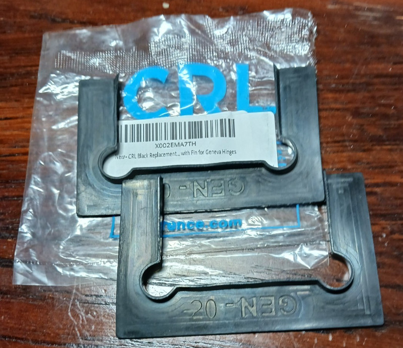 CRL Black Replacement Gasket Fin Geneva Hinges GEN-20 2mm Geneva Gasket