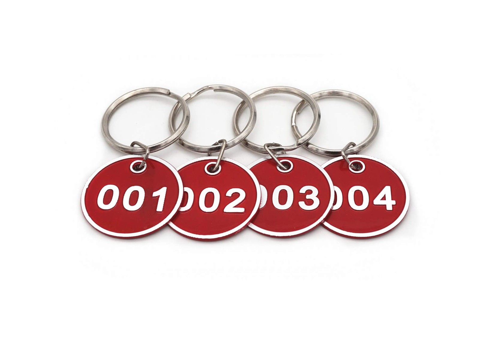 NanTun Aluminum Alloy Metal Key Tag Set, Number ID Tags Key Chain, (t6G)