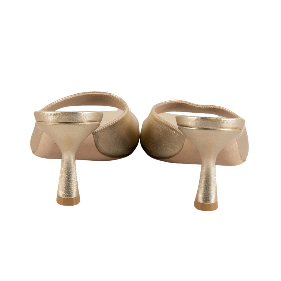 Stuart Weitzman Women's Tia 75 Sandal Platino Color Gold Size 6 B - Image 3 of 4