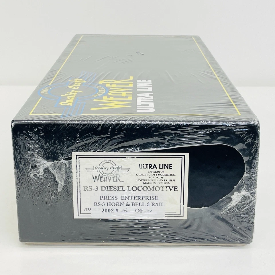 Weaver O Press Enterprise RS-3 Diesel Locomotive 3 Rail Horn & Bell 2002 Sealed - Image 4 of 4
