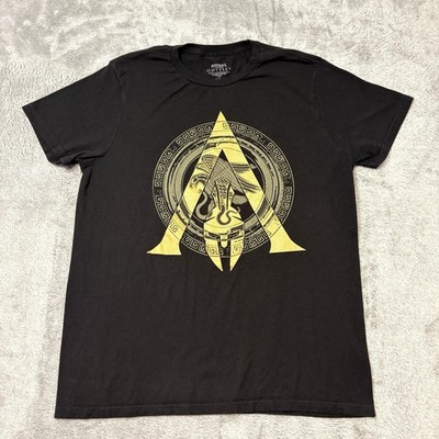 Assassins Creed Odyssey T Shirt Mens Large Black Gold Graphic Ubisoft
