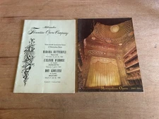 Milwaukee Florentine Metropolitan Opera Program Lot 1960s Vtg Madama Butterfly