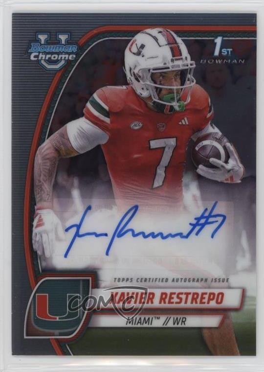 2024 Bowman U Chrome Chrome Prospect Auto Xavier Restrepo #PA-XRE Auto go9