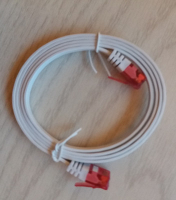 Patchkabel flach U/UTP Flachkabel Cat.6 1m