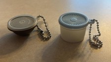 Lot of 2 Vintage Tupperware Keychains