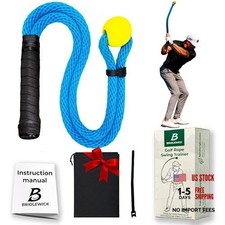 Golf Rope Swing Trainer - Weighted Rope with Ball, Improve Swing Speed, Tempo,