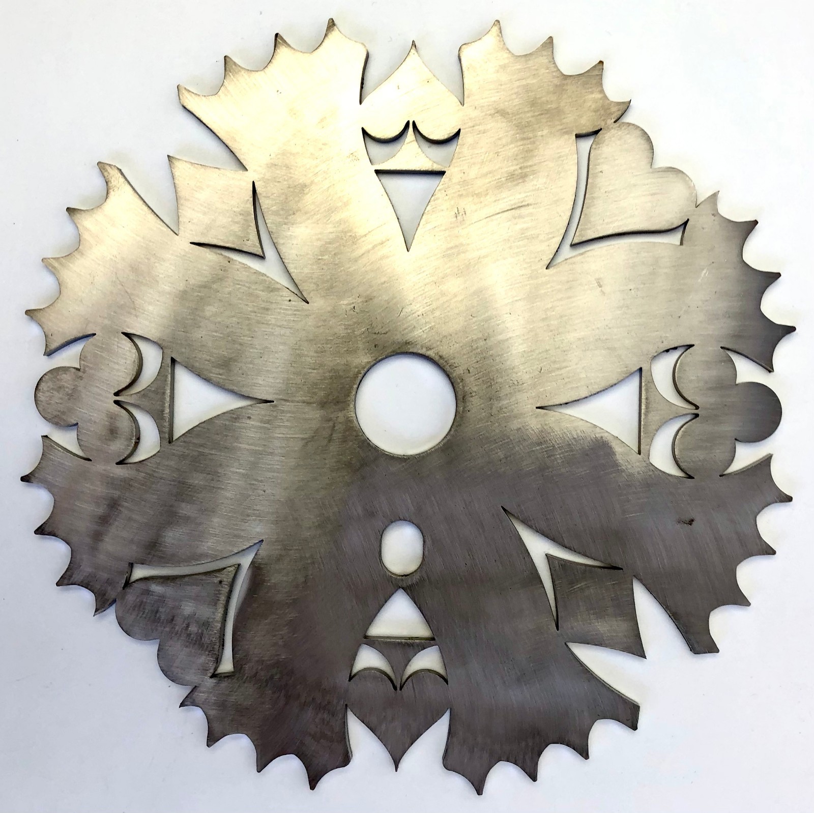Plateau de pédalier Poker 44 Dents en acier inox pour vélo custom, cruiser et chopper