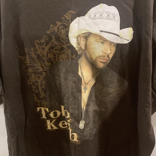 Men’s 2XL brown Short Sleeve Toby Keith Biggest And Baddest Tour T Shirt