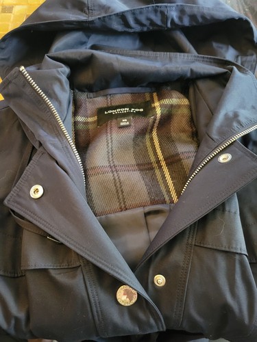 Women's London Fog Hooded Water-Resistant Rain Coat, xs - Picture 5 of 5