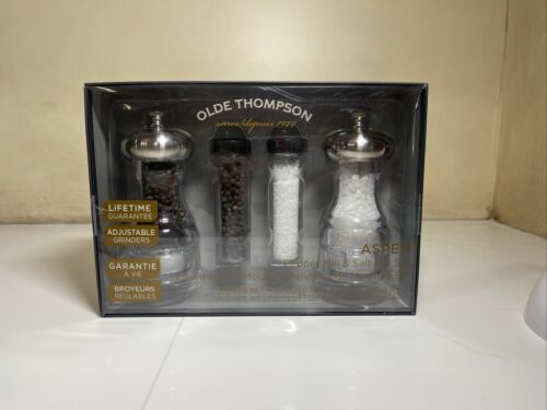 Pepper Mill Salt Mill Grinder Shaker Set OLDE THOMPSON ~Brand New - Picture 2 of 3