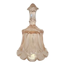 Vintage Fenton Art Glass Pink Iridescent 6.75" Whitton Bell Velva Rose Strech