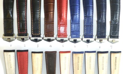 Monaco Carrera Genuine Leather Watch Band Strap with Clasp Compatible Tag Heuer