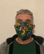 FABRIC FACE MASK FOOTBALL Washable Print Fabric make USA