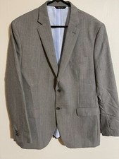 Banana Republic Tailored Fit Wool Light Gray Suit Coat Blazer Jacket - Men's 44R