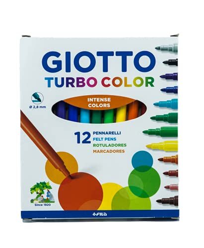 Set Of Felt Tip Pens Giotto Turbo Color Multicolour (10 Units) NUOVO