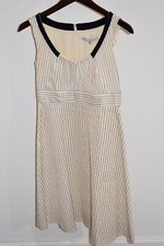 NWOT * Carolina Herrera * Ivory & Black Striped A-Line Dress Size 2