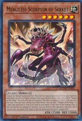 #ad Yugioh Merciless Scorpion of Serket 1st Edition Ultra Rare NM Plus Free Holo $3.75