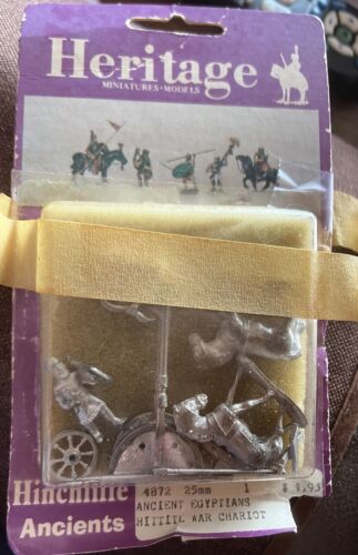 Heritage Miniatures Ancient Egyptians War Chariot Horses #4872. 25mm