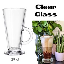 Latte Glasses Cups Mugs Tea Coffe Cappuccino Glass Hot Water Ice Tea 29cl