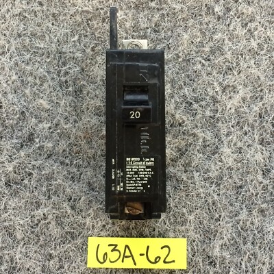 SIEMENS BQ1B020 ITE 20A 1 Pole Circuit Breaker HACR Type BQ 120/240 VAC