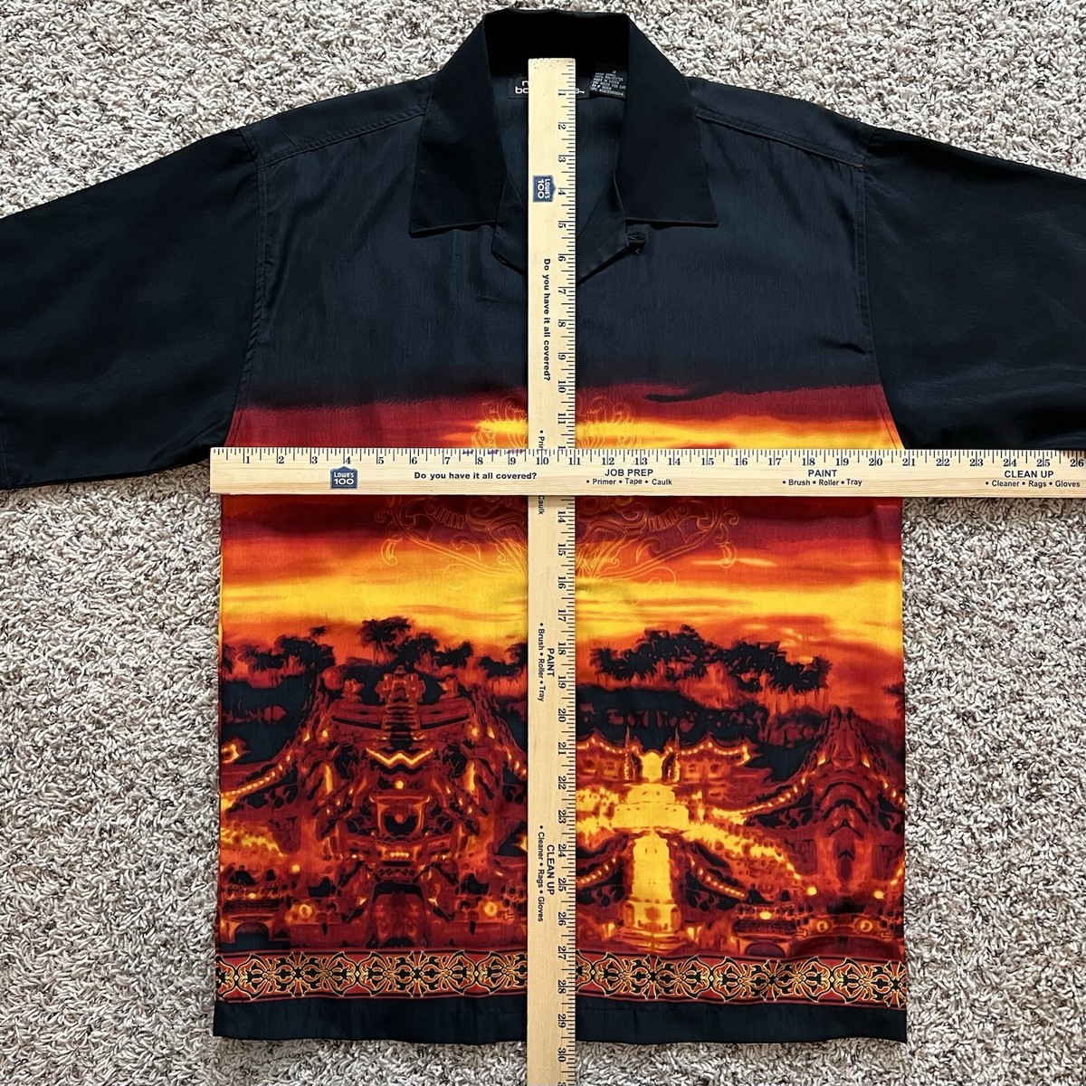Vtg Y2K No Boundaries Hawaiian Button Shirt Sz Small Japanese
