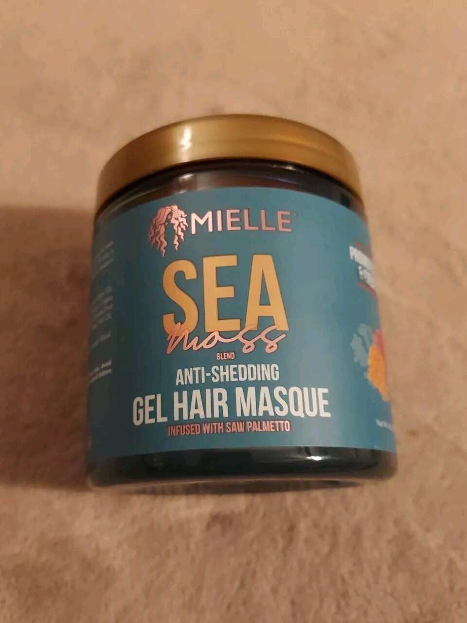 Mielle Sea Moss Blend Anti Shredding Gel Hair Masque Infused W/ Saw Palmetto 8oz