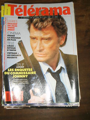 Telerama Nr. 2050 1989 Johnny Hallyday David Lansky Babar Jules Verne Fernsehen