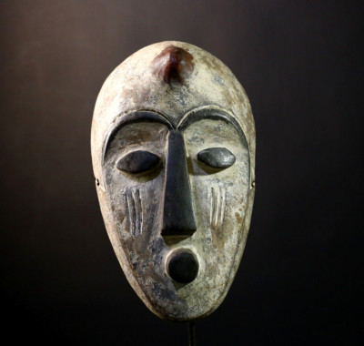 African Kwele mask tribal african mask wood spirit wall carving art-G2100
