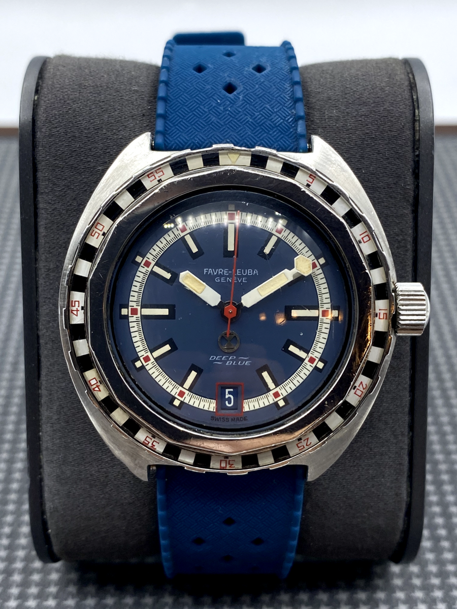 HYPER RARE* Favre-Leuba Deep Blue Roulette bezel 500m Saturation