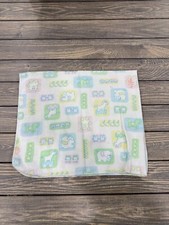 Vintage Pastel Baby Animal Print Soft Cotton Baby Blanket