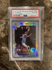 2019 Panini Hoops Premium Stock RJ Barrett Rookie Silver Prizm #201 PSA 10