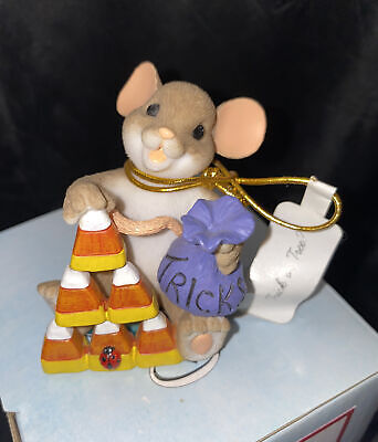 Charming Tails Trick or Tree Mouse with Candy Corn Tree Halloween Figurine 30382 Roman Inc Charming Tails Trick or Tree Mouse with Candy Corn Tree Halloween Figurine 30382 Roman Inc