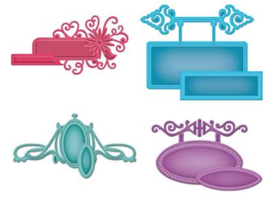 Stanzschablone Ornamente Tags, D-Lites, Spellbinders Shapeabilities S2