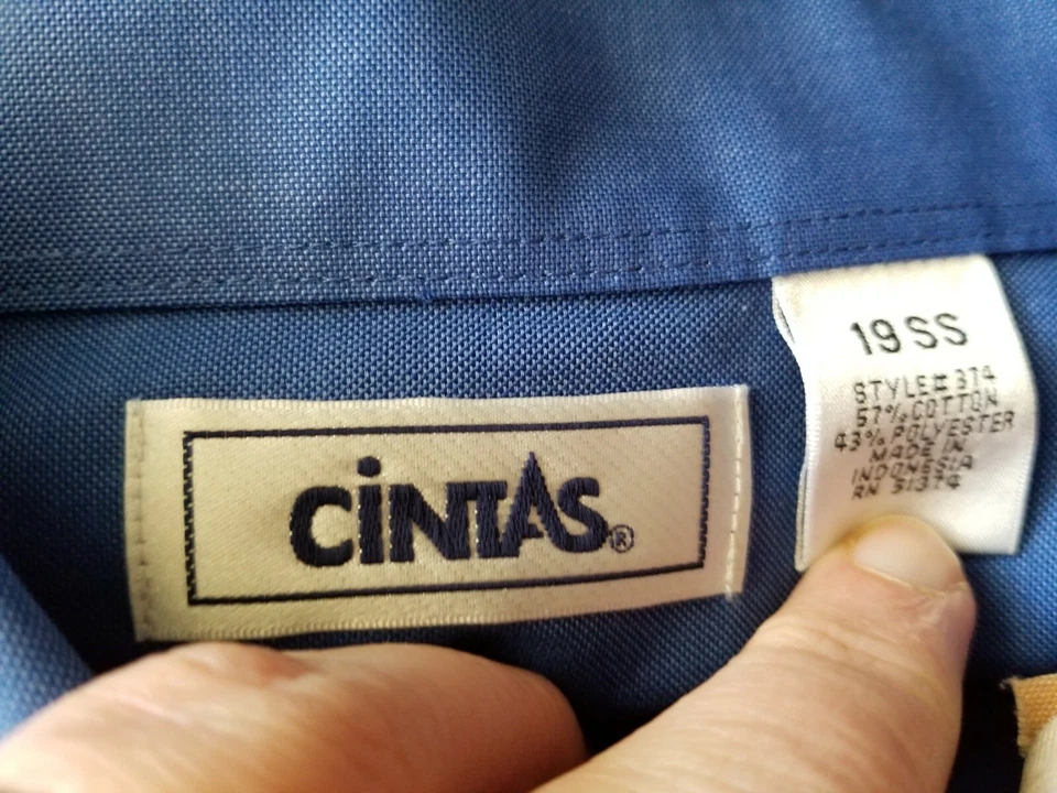 CAMISA DE VESTIR UNIFORME AZUL CINTAS HOMBRE - MANGA CORTA - COLOR: AZUL - TALLA: 19 Foto 3 de 3