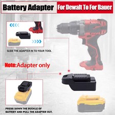 Adapter For Dewalt 18V 20V Li-ion Battery Adapter To Fits Bauer 20V Power Tools