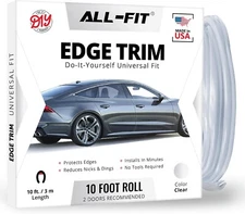 ALL-FIT Car Door Edge Protector Guard from Scratches & Dings U-Shaped (CLEAR)