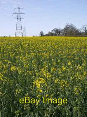 Photo 6x4 Suffolk power Geldeston These power lines have crossed from Nor c2007