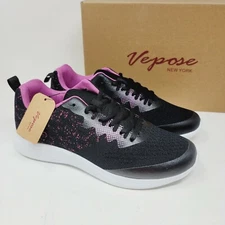 Vepose Women's Sneakers Sz 8 M Running Shoes Black Purple Casual