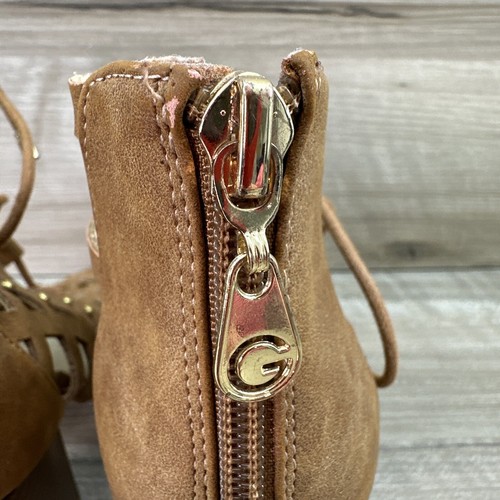 Sandalia para mujer G by GUESS Juto con cordones tacón bloque color tostado talla 10M - Imagen 6 de 15