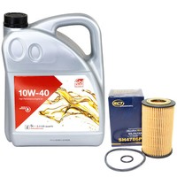 MotoröL Set 10W-40 5 Liter + ÖLfilter SH 4786 P FüR Renault Kangoo Express