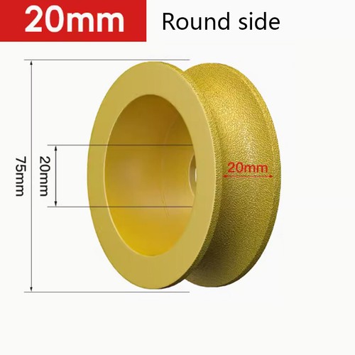 10-30mm Wet and dry Vacuum Brazed Diamond Grinding Wheel Demi Bullnose Edge Tool - Picture 24 of 39